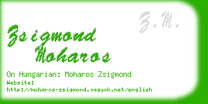 zsigmond moharos business card